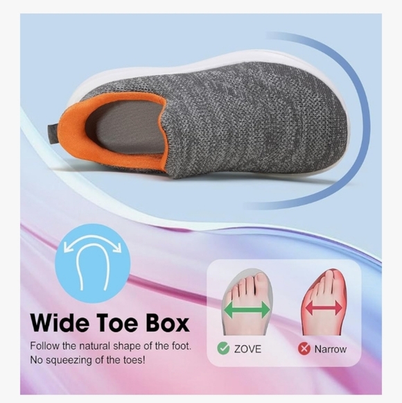 Zove Wide Toe Slip In Shoes - Picture 2 of 7